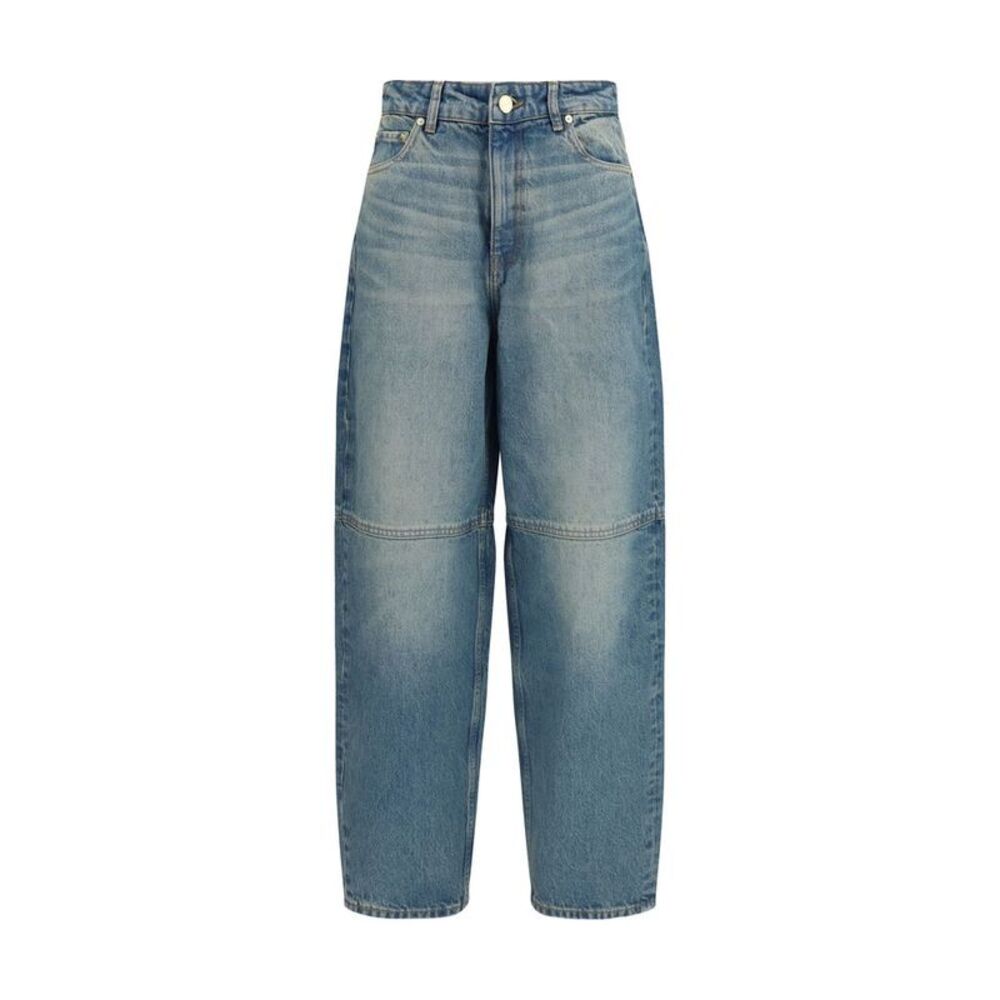 Ganni Blue Cotton Tapered Women's Jeans